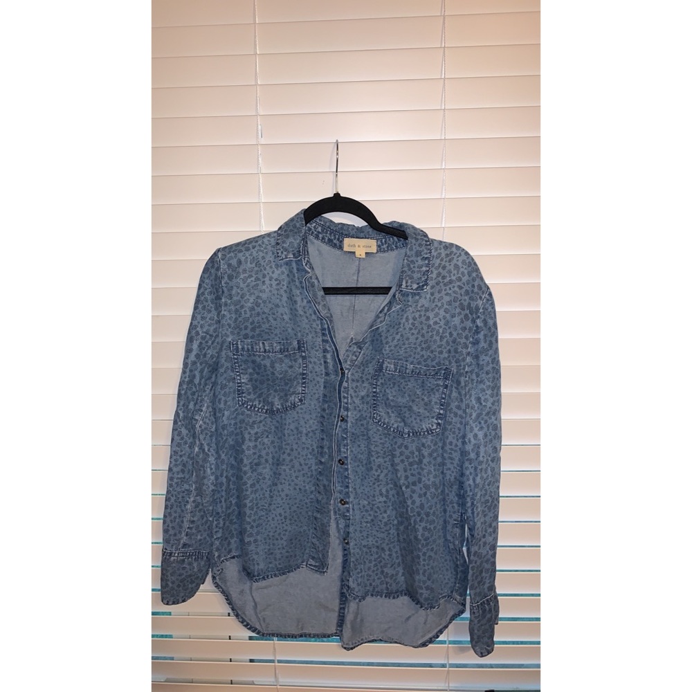 Flowy denim top
